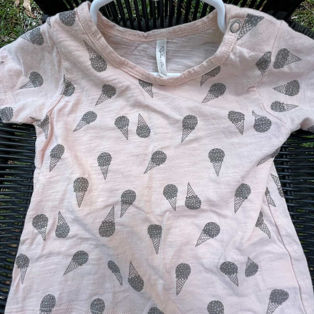 Rylee & Cru ice cream t-shirt play condition 6-12m